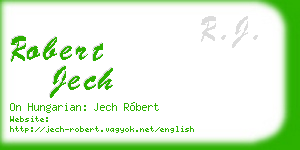 robert jech business card